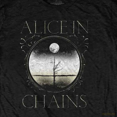 Alice In Chains: Unisex T-Shirt: Moon Tree (Black) (Back Print) (Large)