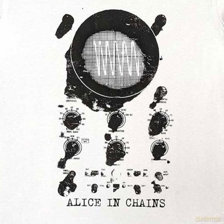 Alice In Chains: Unisex T-Shirt: Oscilloscope (White) (Medium)