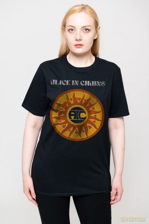Alice In Chains: Unisex T-Shirt: Totem Fish (Black) (Large)