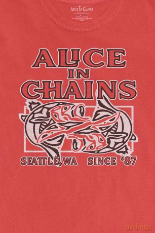 Alice In Chains: Unisex T-Shirt: Totem Fish (Pink) (X-Large)