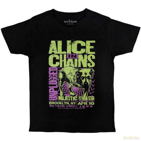 Alice In Chains: Unisex T-Shirt: Unplugged Dog (Black) (Large)