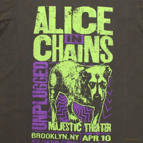 Alice In Chains: Unisex T-Shirt: Unplugged Dog (Grey Wash) (Wash Collection) (Small)