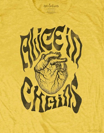 Alice In Chains: Alice in Chains Unisex T-Shirt: Transplant (Yellow) (Large)