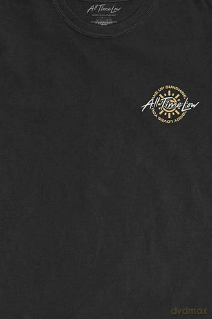 All Time Low: Unisex T-Shirt: Wake Up Sunshine Track List (Black) (Back Print) (Large)