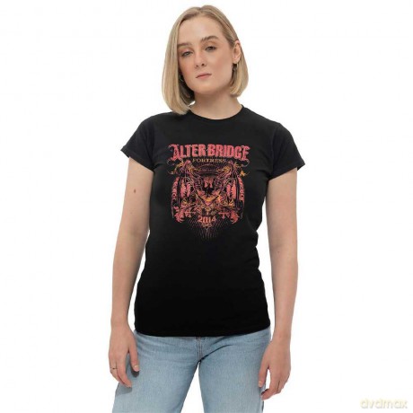 Alter Bridge: Ladies T-Shirt: Fortress Batwing Eagle (Black) (Medium)