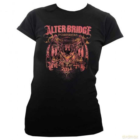 Alter Bridge: Ladies T-Shirt: Fortress Batwing Eagle (Black) (Small)