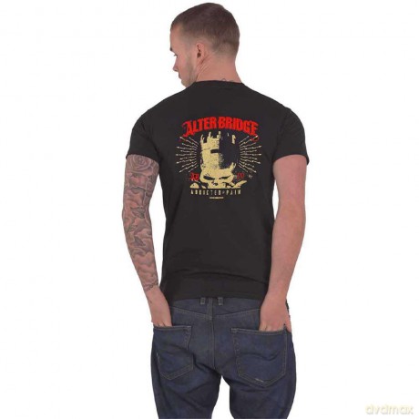 Alter Bridge: Unisex T-Shirt: Addicted To Pain (Black) (Back Print) (Small)