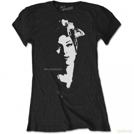 Amy Winehouse: Ladies Tee: Scarf Portrait (Small)