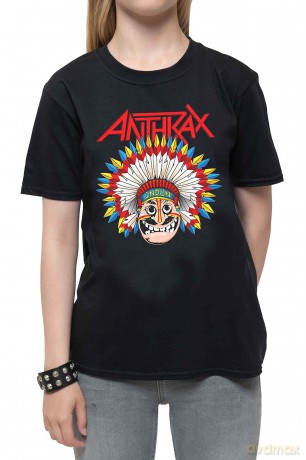 Anthrax: Kids T-Shirt: War Dance (Black) (7-8 Years)