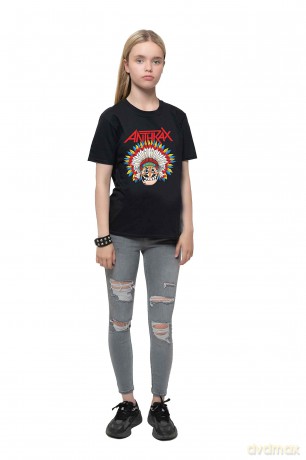 Anthrax: Kids T-Shirt: War Dance (Black) (7-8 Years)
