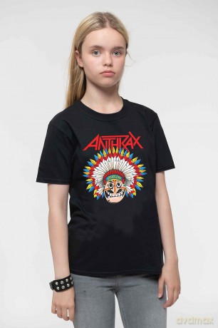 Anthrax: Kids T-Shirt: War Dance (Black) (9-10 Years)