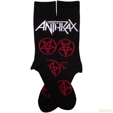 Anthrax: Unisex Ankle Socks: Pentathrax Pattern (Black) (UK Size 7 - 11)
