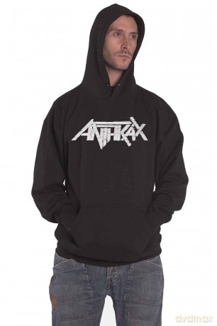 Anthrax: Unisex Pullover Hoodie: Logo (Black) (Medium)