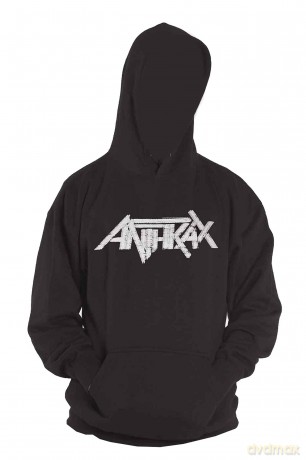 Anthrax: Unisex Pullover Hoodie: Logo (Black) (Medium)