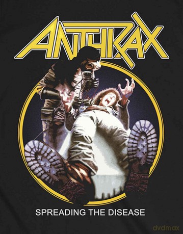 Anthrax: Unisex T-Shirt: Spreading The Disease Track list (Black) (Back Print) (Medium)