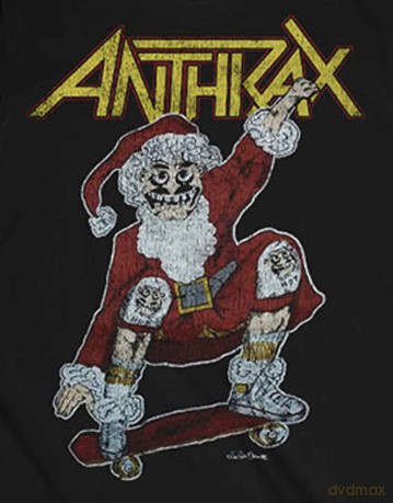 Anthrax: Unisex T-Shirt: Vintage Christmas (Black) (Back Print) (X-Large)