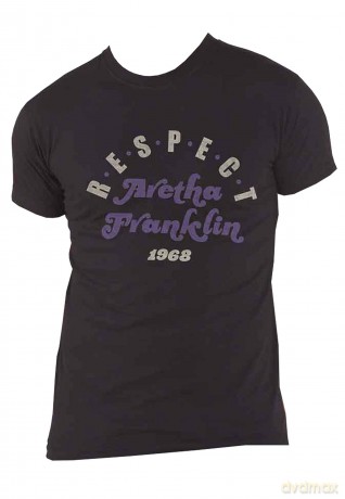 Aretha Franklin: Unisex T-Shirt: Respect (Black) (Medium)