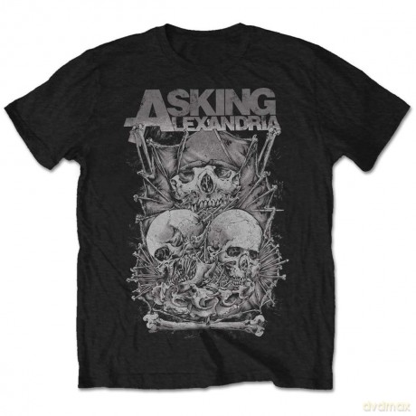 Asking Alexandria: Men's Tee: Skull Stack (Medium)
