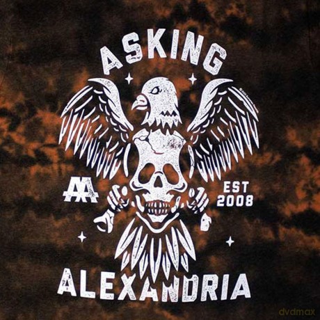 Asking Alexandria: Unisex T-Shirt: Eagle Skull (Red) (Wash Collection) (Small)
