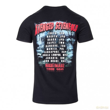 Avenged Sevenfold: Men's Tee: Buried Alive Tour 2012 with Back Printing (Large)