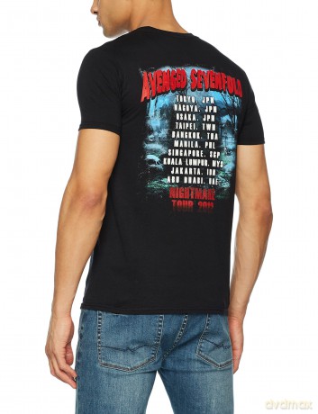 Avenged Sevenfold: Men's Tee: Buried Alive Tour 2012 with Back Printing (Medium)