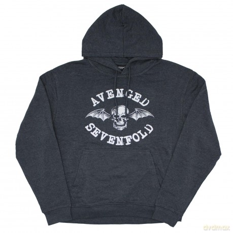 Avenged Sevenfold: Unisex Pullover Hoodie: Logo (Grey) (Small)