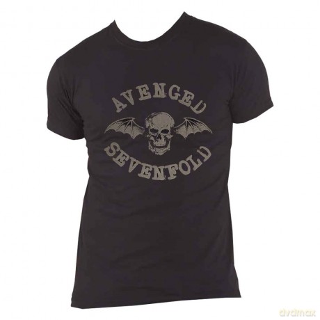 Avenged Sevenfold: Unisex T-Shirt: Classic Deathbat (Black) (Hi-Build) (Medium)