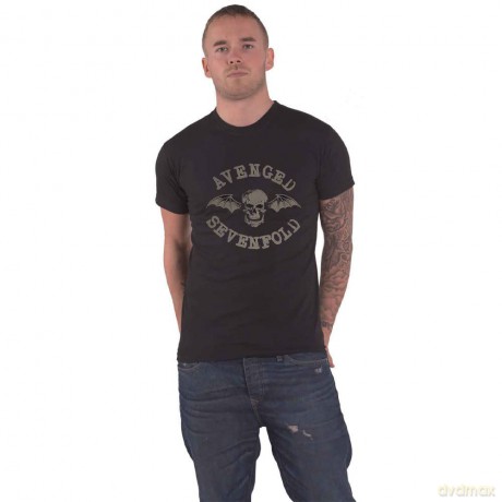 Avenged Sevenfold: Unisex T-Shirt: Classic Deathbat (Black) (Hi-Build) (XX-Large)