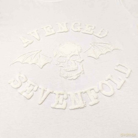 Avenged Sevenfold: Unisex T-Shirt: Classic Deathbat (White) (Hi-Build White-On-White) (X-Large)