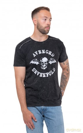 Avenged Sevenfold: Unisex T-Shirt: Logo (Black) (Wash Collection) (X-Large)
