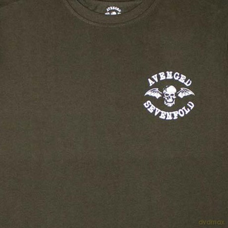 Avenged Sevenfold: Unisex T-Shirt: Mini Classic Deathbat (Green) (Medium)