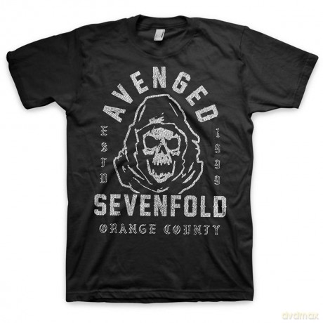 Avenged Sevenfold: Unisex T-Shirt: So Grim Orange County (Black) (Large)