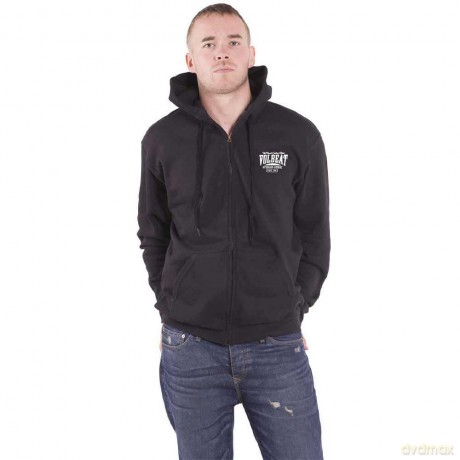 Avenged Sevenfold: Unisex Zipped Hoodie: Dead Head (Black) (Back Print) (Small)