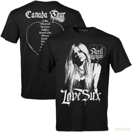 Avril Lavigne: Unisex T-Shirt: Love Sux (Black) (Back Print) (XX-Large)
