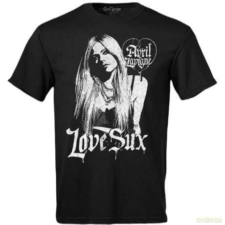 Avril Lavigne: Unisex T-Shirt: Love Sux (Black) (Back Print) (XX-Large)