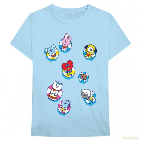 Bt21: BT21 Unisex T-Shirt: Bon Voyage (Light Blue) (Medium)