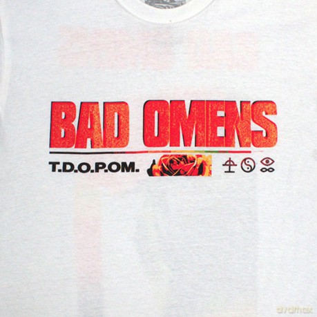 Bad Omens: Unisex T-Shirt: Flower (White) (Back Print) (Medium)
