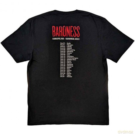 Baroness: Unisex T-Shirt: Razor Bloom (Black) (Back Print) (Small)