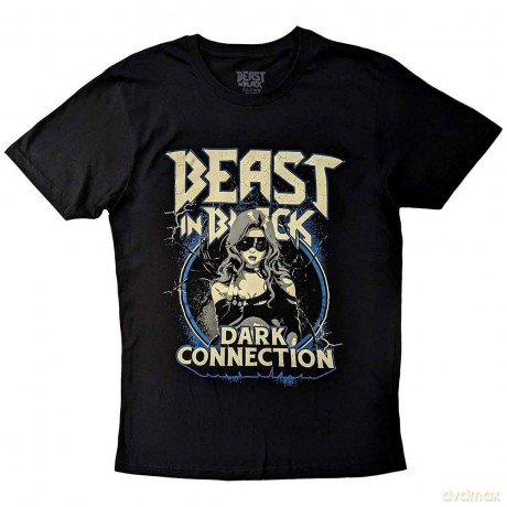Beast In Black: Beast in Black Unisex T-Shirt: Dark Connection Girl (Black) (Back Print) (Large)