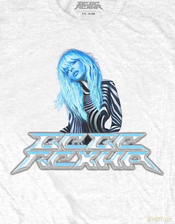 Bebe Rexha: Unisex T-Shirt: Silver Logo (White) (Medium)