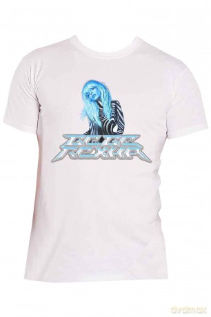 Bebe Rexha: Unisex T-Shirt: Silver Logo (White) (XX-Large)