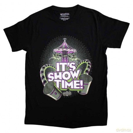 Beetlejuice: Unisex T-Shirt: It's Showtime Carousel (Black) (Medium)
