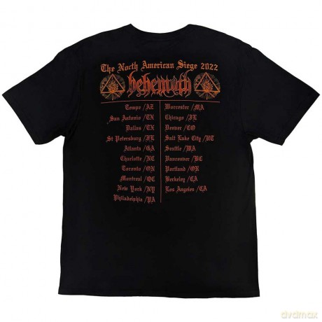 Behemoth: Unisex T-Shirt: North American Tour '22 Puppet Master (Black) (Back Print) (Medium)