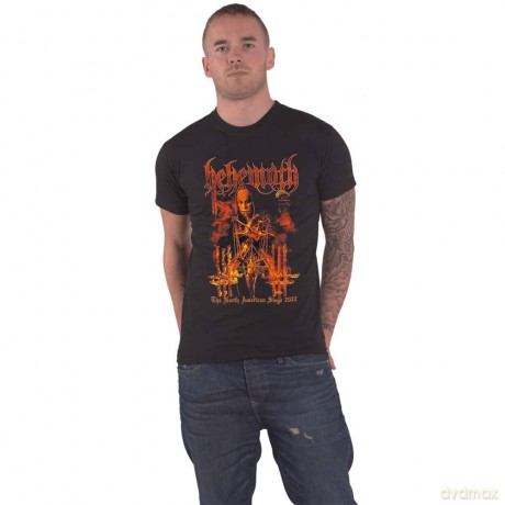 Behemoth: Unisex T-Shirt: North American Tour '22 Puppet Master (Black) (Back Print) (Small)