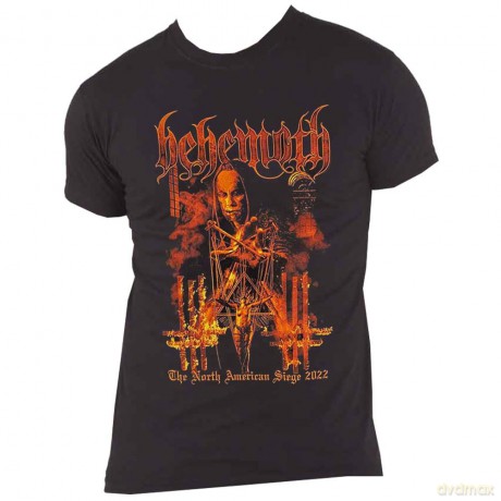 Behemoth: Unisex T-Shirt: North American Tour '22 Puppet Master (Black) (Back Print) (Small)