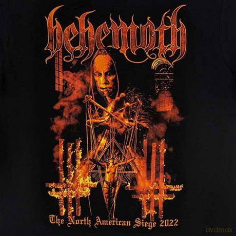 Behemoth: Unisex T-Shirt: North American Tour '22 Puppet Master (Black) (Back Print) (Small)