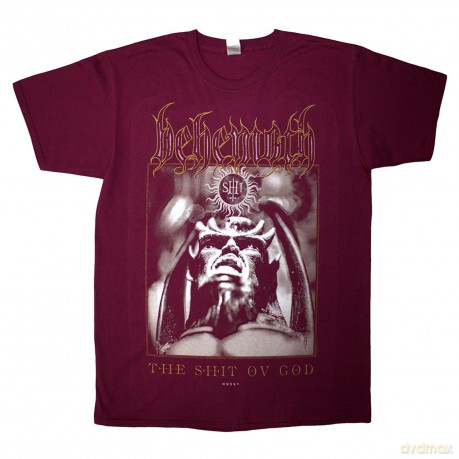 Behemoth: Unisex T-Shirt: The Shit Ov God Cover (Red) (Back Print) (X-Large)