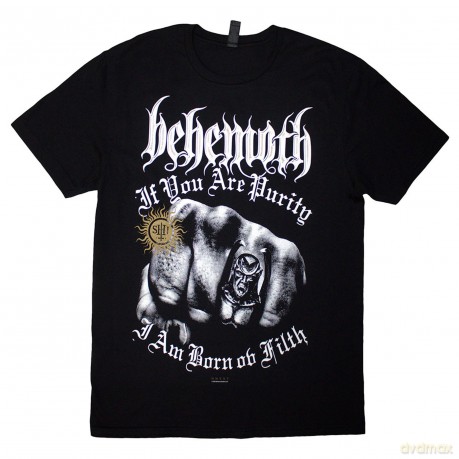 Behemoth: Unisex T-Shirt: The Shit Ov God Purity Fist (Black) (Back Print) (Medium)