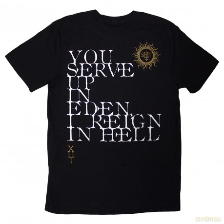 Behemoth: Unisex T-Shirt: The Shit Ov God Reign In Hell (Black) (Back Print) (Large)