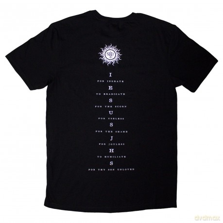 Behemoth: Unisex T-Shirt: The Shit Ov God Vertical Logo Cover (Black) (Back Print) (Medium)